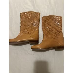 JOAN & DAVID VERO CUOIO Women’s Brown Boots Size 7 .Mand Made In Italy